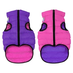 Двусторонняя курточка для собак Airy Vest розово-фиолетовая L65